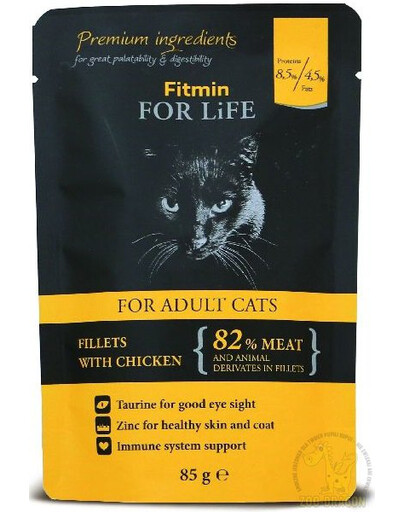 FITMIN cat for life pouch adult chicken 85 g