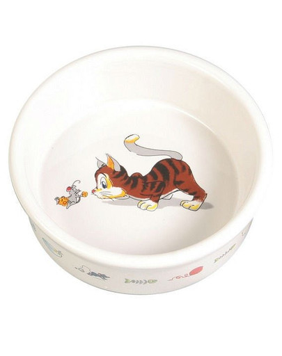 TRIXIE Gamelle en céramique pour un chat avec un motif