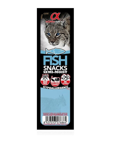ALPHA SPIRIT Fish Snacks En-cas de poisson semi-humide pour les chats 16x35 g