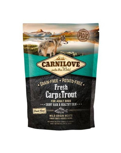 CARNILOVE Fresh Carpe & Trouite pour chiens Adultes 1,5 kg