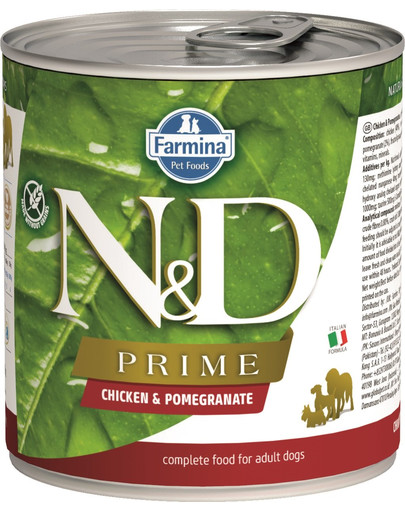 FARMINA N&D Prime Dog chicken & pomegranate - Poulet & Grenades  pour chiens adultes - 285 g