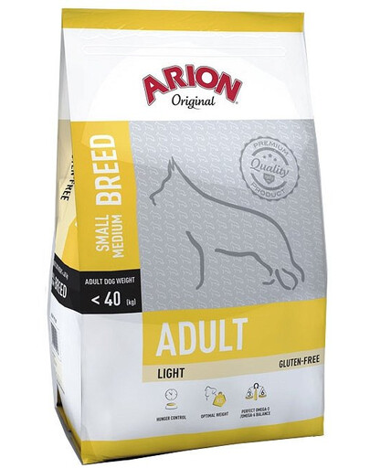 ARION Original Adult Small/Medium Light - Poulet & riz  pour chiens adultes de petites et moyennes races - 3 kg