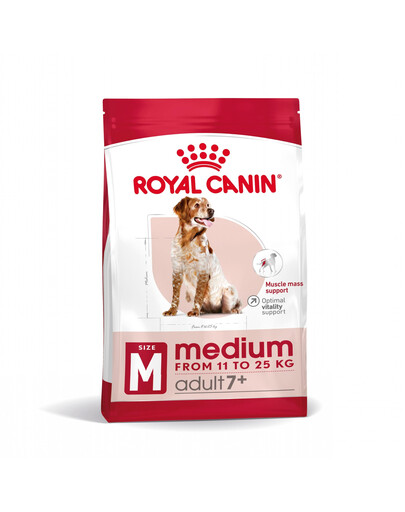 ROYAL CANIN Medium Adult 7+ nourriture sèche pour chiens adultes âgés de 7 à 10 ans, de race moyenne 15 kg