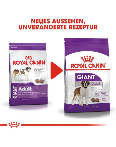 ROYAL CANIN Giant adult croquettes pour chiens adultes, à partir de 18/24 mois, races géantes 15 kg + 3 kg