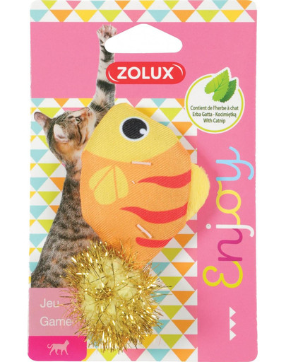 ZOLUX LOVELY poisson jouet pour chat avec herbe à chat