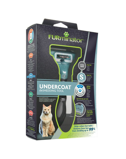 FURMINATOR Undercoat deShedding pour chats à poils longs - Small