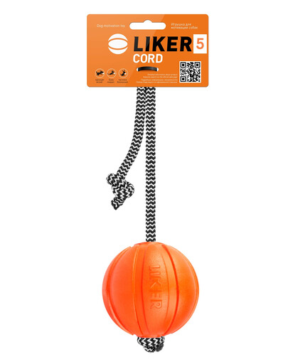 LIKER CORD Dog toy Balle attaché à une corde jouet pour chien 9 cm