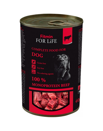 FITMIN For Life Dog Beef 400 g nourriture pour chiens au bœuf sans céréales