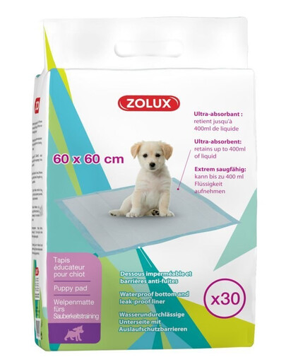 ZOLUX  -Tapis absorbant 60 x 60 cm - 30 pièces
