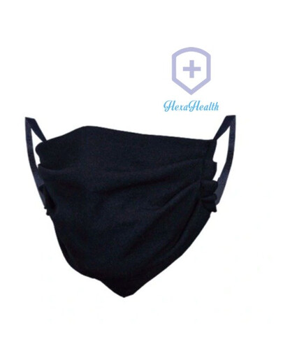 HEXA HEALTH Masque de protection en coton double couche noir