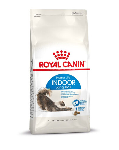 ROYAL CANIN Indoor long hair 35 4 kg nourriture sèche pour chats adultes à poils longs, exclusivement à l'intérieur