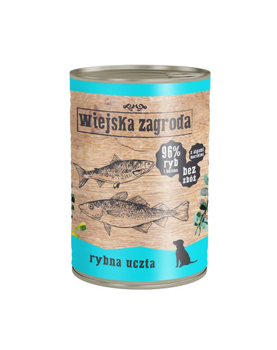 WIEJSKA ZAGRODA - Festin de poissons nourriture pour chiens sans céréales - 400 g