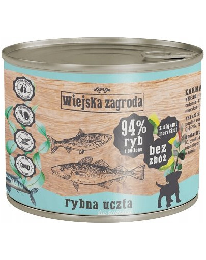 WIEJSKA ZAGRODA - Festin de poissons, sans céréales, pour les chiots - 200 g