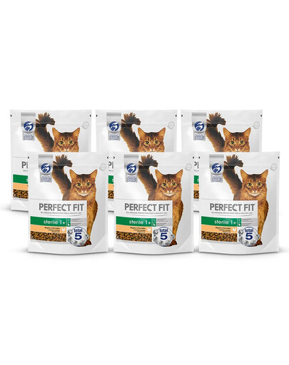 PERFECT FIT (Sterile 1+) 6x750g Riche en poulet - croquettes pour chats sterilisés