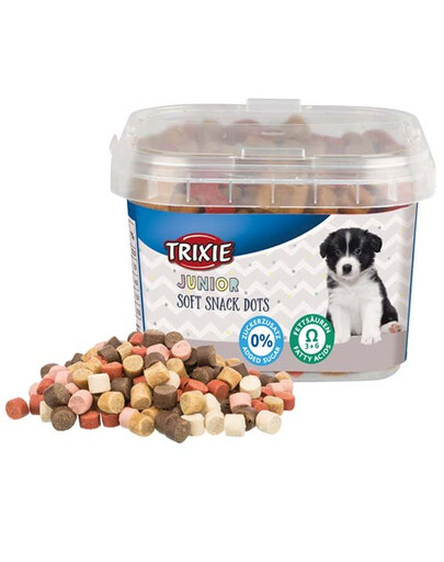 TRIXIE Friandises souples Junior Dots avec oméga-3, 140 g