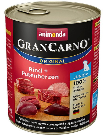 ANIMONDA Grancarno Junior boeuf + coeurs de dinde 800 g