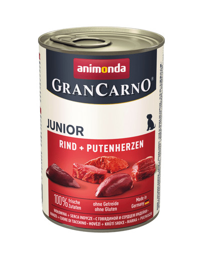 ANIMONDA Grancarno Junior boeuf et coeurs de dinde 400 g