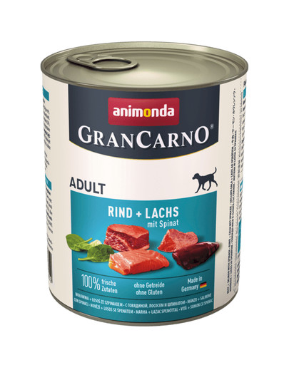 ANIMONDA GranCarno Chien Adulte bœuf, saumon & épinards 800 g