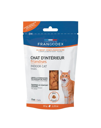 FRANCODEX Friandise pour chat - protection des voies urinaires/prévention des peluches 65 g