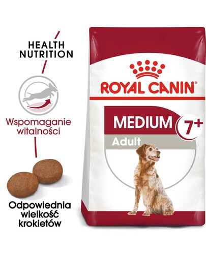 ROYAL CANIN Medium adult 7+ nourriture sèche pour chiens de plus de 7 ans, races moyennes 10 kg