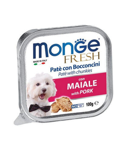 MONGE Fresh Dog Pâté de porc 100 g