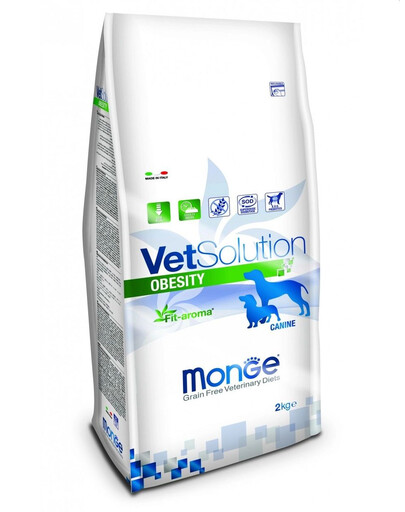 MONGE Vet Solution Dog Obesity - Croquettes vétérinaires pour lutter contre l'obésité - 2 kg