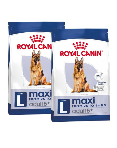 ROYAL CANIN Maxi Adult 5+ nourriture sèche pour chiens âgés de 5 à 8 ans, grandes races 30 kg (2 x 15 kg)