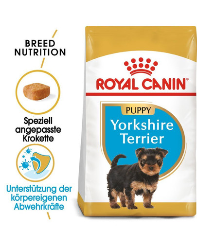 ROYAL CANIN Yorkshire Terrier Junior - Croquettes pour chiots jusqu'à 10 mois de race Yorkshire Terrier - 15 kg (2x7.5 kg)
