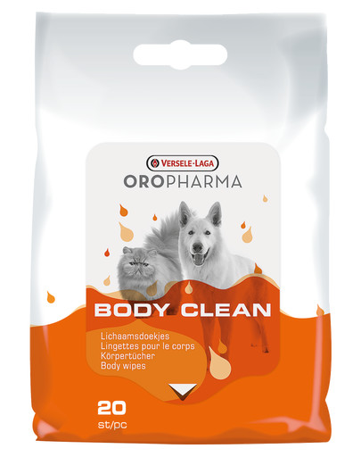 VERSELE-LAGA Oropharma Body Clean Cats & Dogs Lingettes humides pour le corps 20 pièces