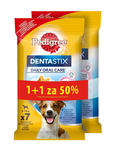 PEDIGREE DentaStix (petites races) friandise dentaire pour chien 7 pcs. - 110gx5 1 + 50% GRATIS