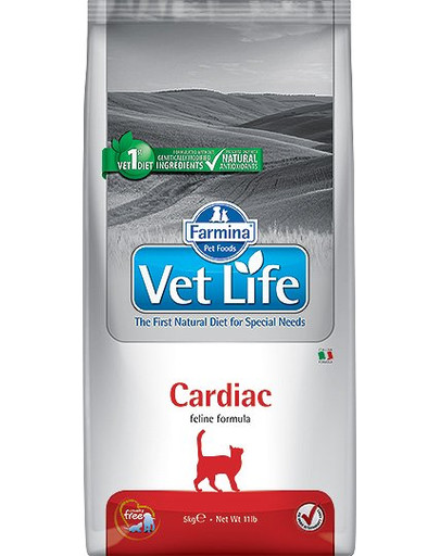 FARMINA Vet Life Cardiac 10 kg - Nourriture vétérinaire pour chats adultes souffrant d'insuffisance cardiaque