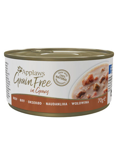 APPLAWS Cat Tin Grain Free 70 g nourriture humide pour chats avec porc en sauce