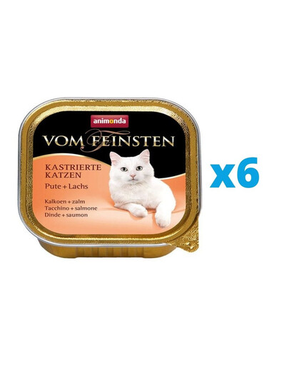 ANIMONDA Vom Feinsten Aliments humides avec dinde et saumon 6x100 g