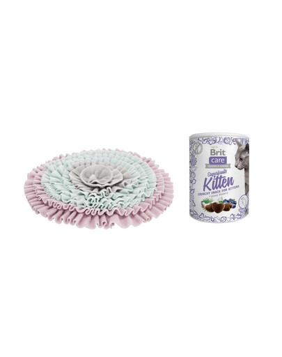 BRIT Coffret de Noël 2 x Friandises pour chats 100 g + tapis de reniflage