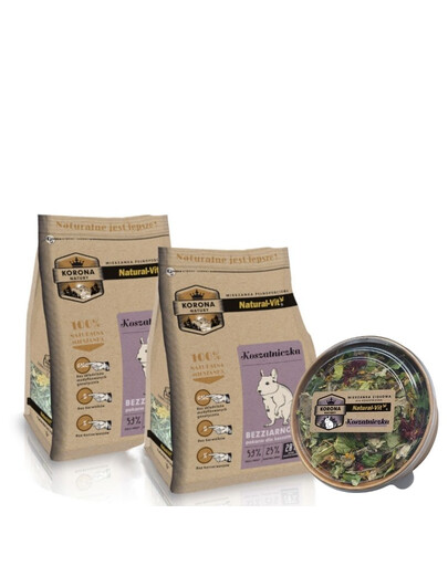 NATURAL-VIT Korona Natury Mélange complet pour gerbilles 2 x 750 g + mélange complémentaire 70 g