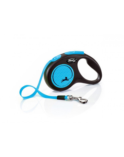 FLEXI Laisse automatique New Neon S corde 5 m bleu