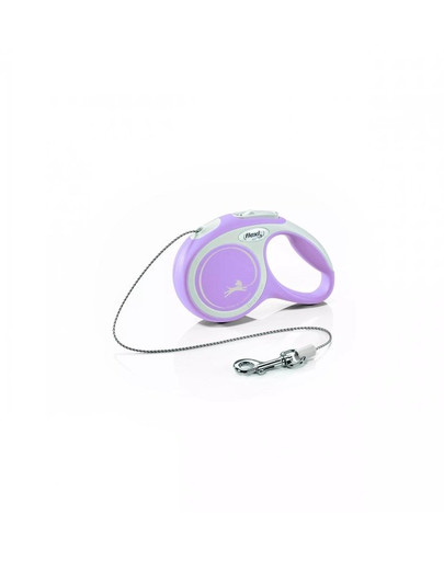 FLEXI Laisse New Comfort Cordon 3 m violet avec blanc