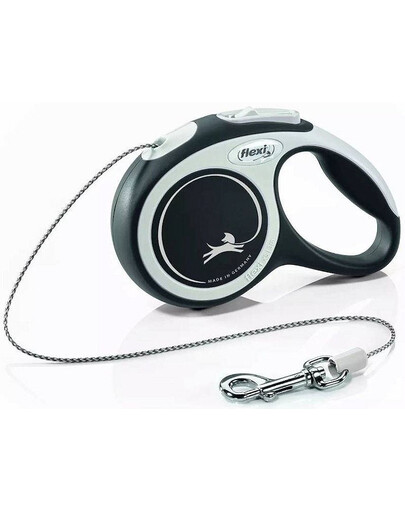 FLEXI Laisse New Comfort Cordon XS 3 m noir avec blanc