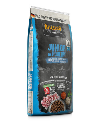 BELCANDO Finest Grain Free Junior M-XL - Croquettes de volaille pour chiots de moyennes et grandes races à partir de 4 mois - 12.5 kg