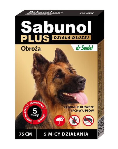 DR SEIDEL Sabunol Plus Collier antiparasitaire (puces & tiques) pour chien 75 cm