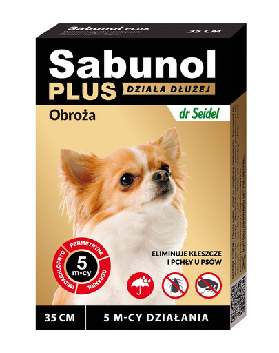 DR SEIDEL Sabunol Plus Collier antiparasitaire (puces & tiques) pour chien 35 cm