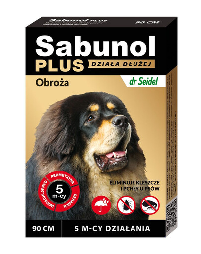 DR SEIDEL Sabunol Plus Collier antiparasitaire (puces & tiques) pour chien 90 cm