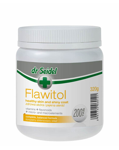 DR SEIDEL Flawitol pour chiens ayant des problèmes de peau 200 comprimés