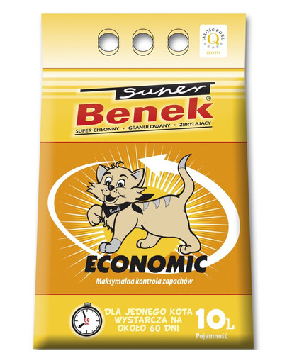 BENEK Litière pour chat Super economic 10 l x 2 (20 l)