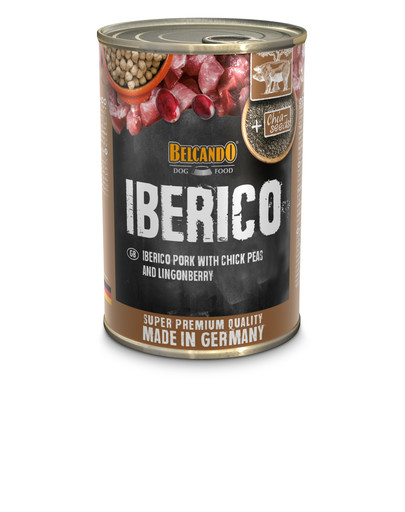 BELCANDO Iberico pâtée pour chiens 400 g porc ibérique, pois chiches et airelles
