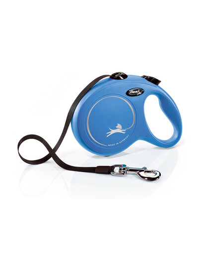 FLEXI Laisse automatique NEW CLASSIC L 5m ruban bleu