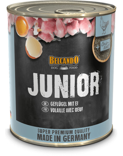 BELCANDO Junior Pâtée de volaille et œuf 800 g pour chiots et jeunes chiens