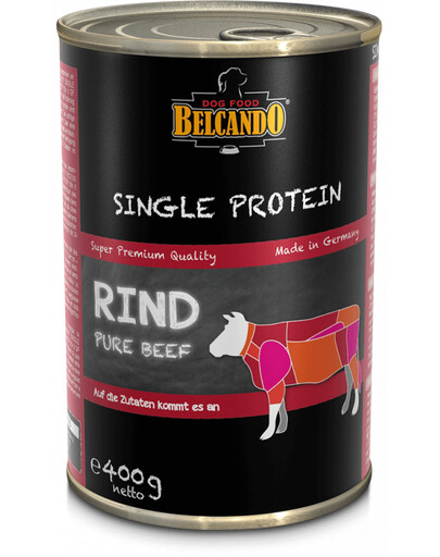 BELCANDO Single Protein Bœuf nourriture humide pour chien 24x400 g