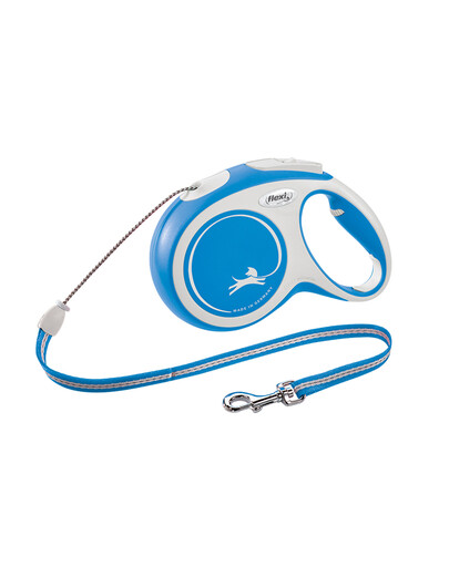 FLEXI Laisse automatique New Comfort S Corde 5 m Bleu