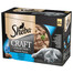 SHEBA Sachet 48x85g Craft Collection Fish Flavours - nourriture humide pour chats en sauce (au saumon, au thon, au poisson blanc, au cabillaud) + gamelle gratuite